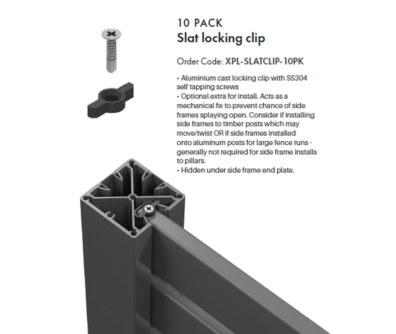 Slat Locking Clip - product technical details