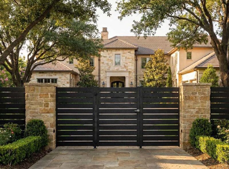 foundation-fence-supply-highland-park-black-aluminum-slat-driveway-gate_950