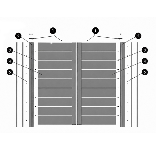 Double Gate Frame Panel - diagram