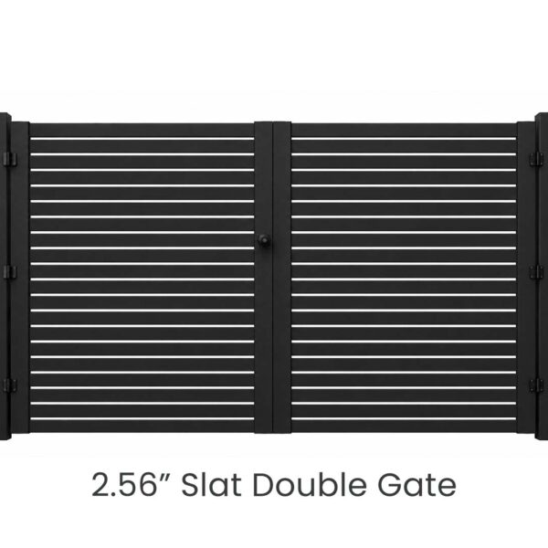 QuickScreen double gate with 2.56-inch aluminum slats and spacers